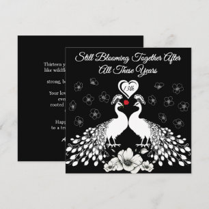 Cartão de flor selvagem de aniversário da 13 Natur