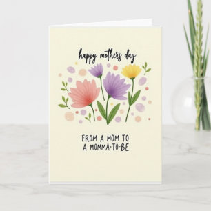 Cartão de Floral para Mamãe que Vai Ser