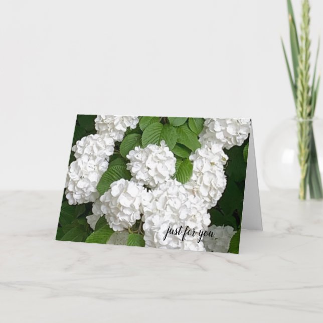 Cartão de Flores Brancas Só Para Você (Frente)