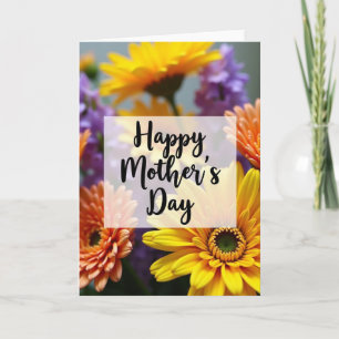 Cartão de Flores Doce Dia das Mães