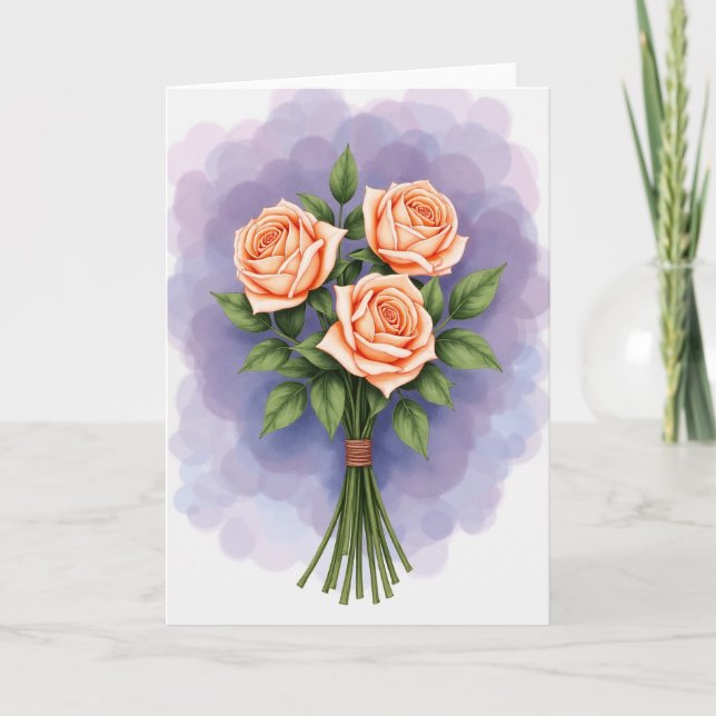 Cartão de Flores Lavanda Nuvem (Frente)