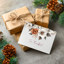 Cartão de Flores Macias de Outono Tão Grato