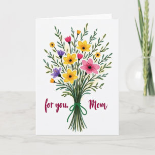 Cartão de Flores para a Mamãe