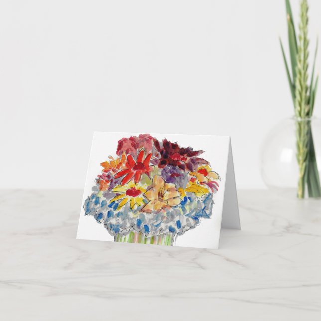 Cartão de flores pensando em você (Frente)