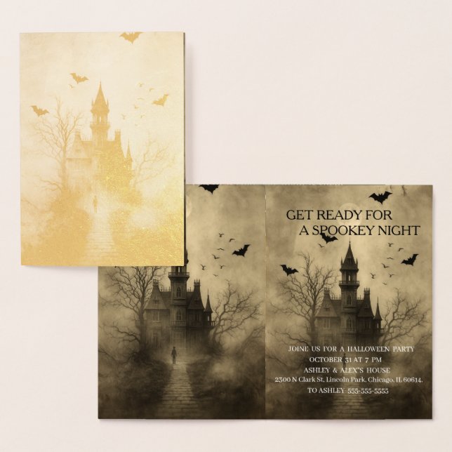 Cartão de Foil Apenas - Cartão de Halloween" (Exibição)