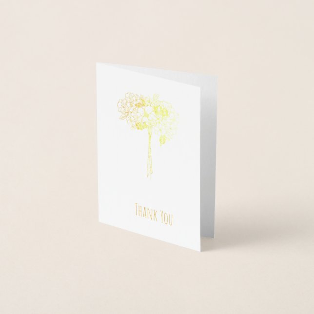 Cartão de Foil de 3,5"x5" de casamento (Frente)