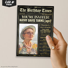 Cartão de Foil do Programa Convite para Jornais de