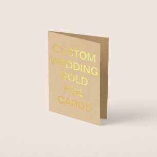 Cartão de Foil Ouro Personalizado Mini Casamento P