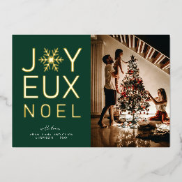 Cartão de Foil para Joyeux Noel Modern e Classy