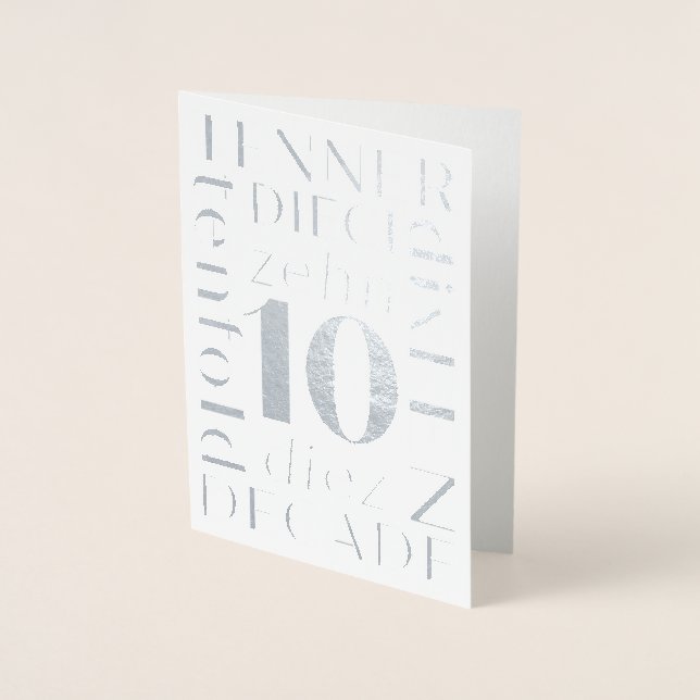 Cartão de folha de alumínio Sober 10 Anos (Frente)