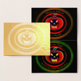 Cartão de Folha de Convite para Festas de Hallowee