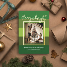 Cartão de Folha de Feriado de Natal "Chee Verde"