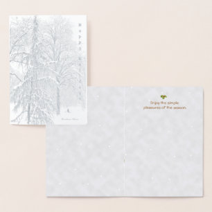 Cartão de folha de férias e prazeres simples