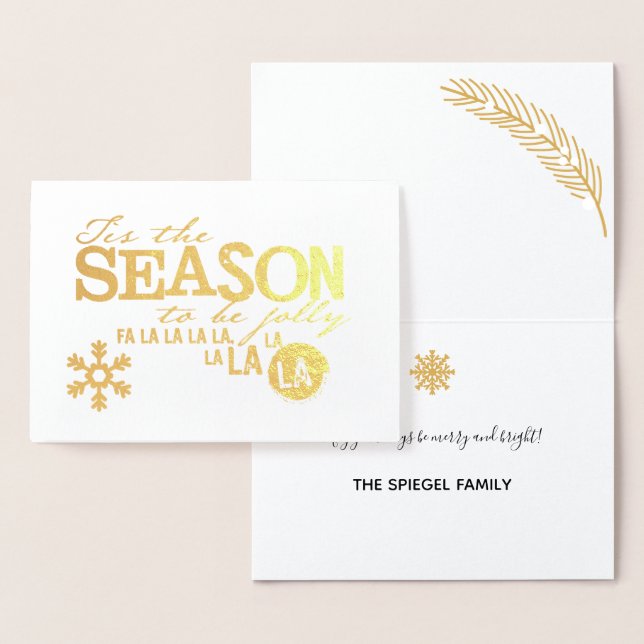 Cartão de Folha de Natal (Exibição)