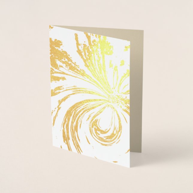 Cartão de folha de ouro de "Fada" com Vazio com en (Frente)