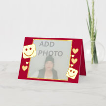 Cartão de Folha de Sorriso Ouro Personalizado de C