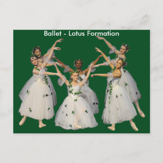 Cartão de Formação de Lótus de Ballet Adorável