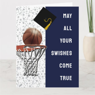 Cartão de Formatura de Basquete