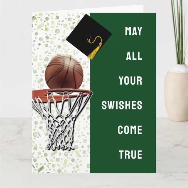 Cartão de Formatura de Basquete (Frente)