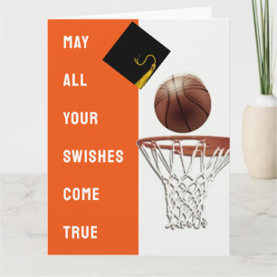Cartão de Formatura de Basquete
