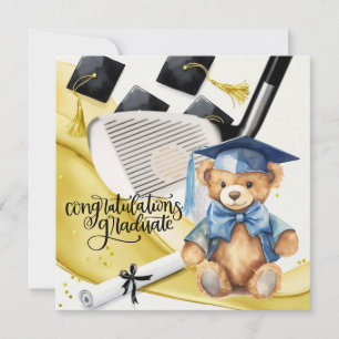 Cartão de Formatura de Golfe – Parabéns Graduado