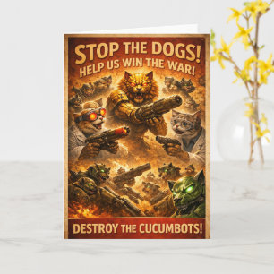 Cartão de formatura de resistência dos cães parada