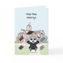 Cartão de Formatura do Bunny para Crianças | “Hop-