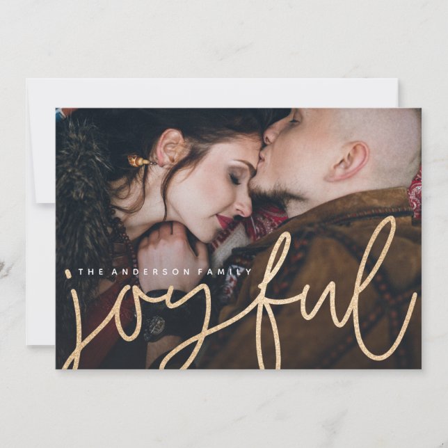 Cartão de Foto Alegre e Reluzente (Frente)