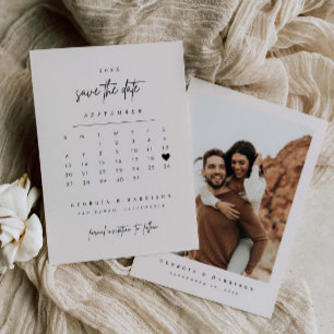 Cartão de Foto Calendário de Salvar a Data do Cora