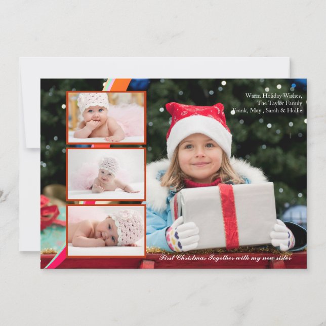 Cartão de Foto com Sobreposição Tripla (Frente)