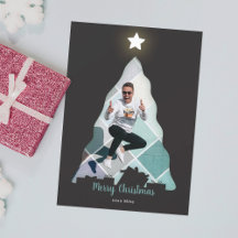 Cartão de Foto da Árvore de Natal