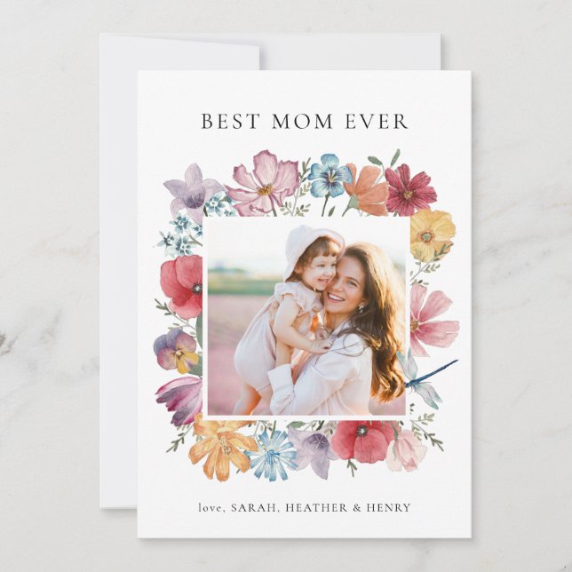 Cartão de Foto da Melhor Mãe do Mundo (Frente)