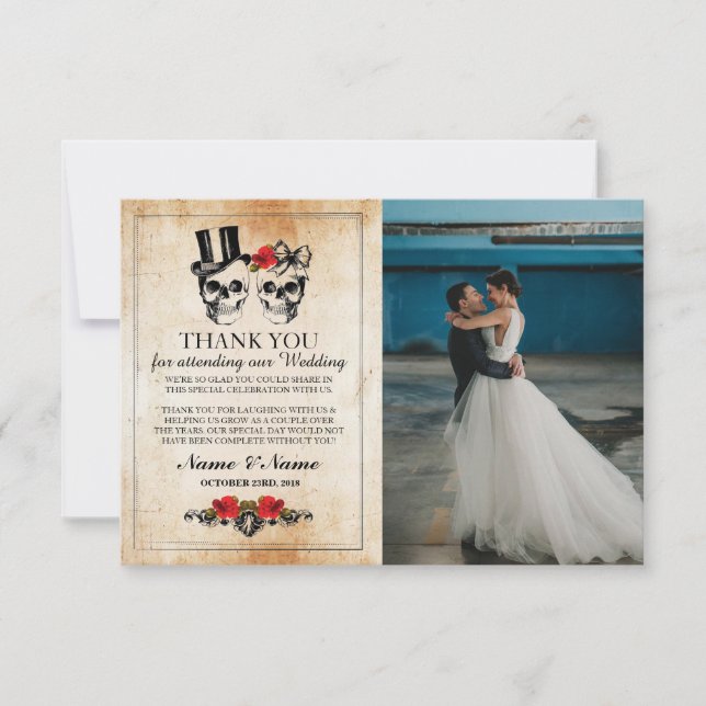 Cartão de Foto de Ação de Graças do Dia das Bruxas (Frente)