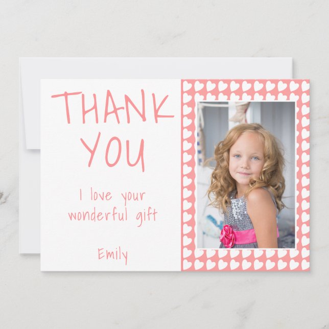 Cartão de foto de agradecimento de aniversário Cor (Frente)