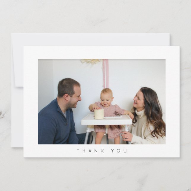 Cartão de Foto de Agradecimento de Aniversário Min (Frente)