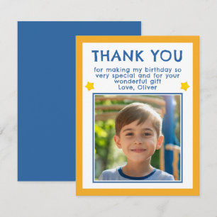 Cartão de Foto de Agradecimento de Aniversário par