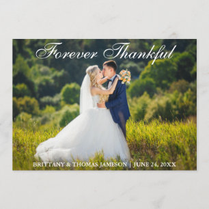 Cartão de Foto de Agradecimento de Casamento Para 