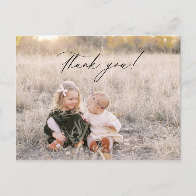 cartão de foto de agradecimento de Natal (Frente)