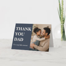 Cartão de Foto de agradecimento moderno ao papai -