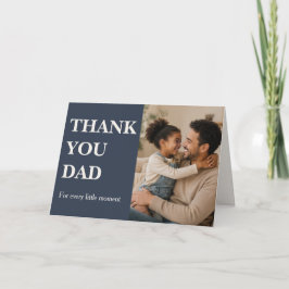 Cartão de Foto de agradecimento moderno ao papai -