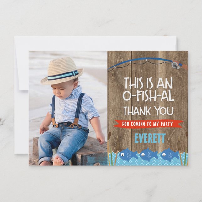 Cartão de Foto de Agradecimento O-Fish-al (Frente)