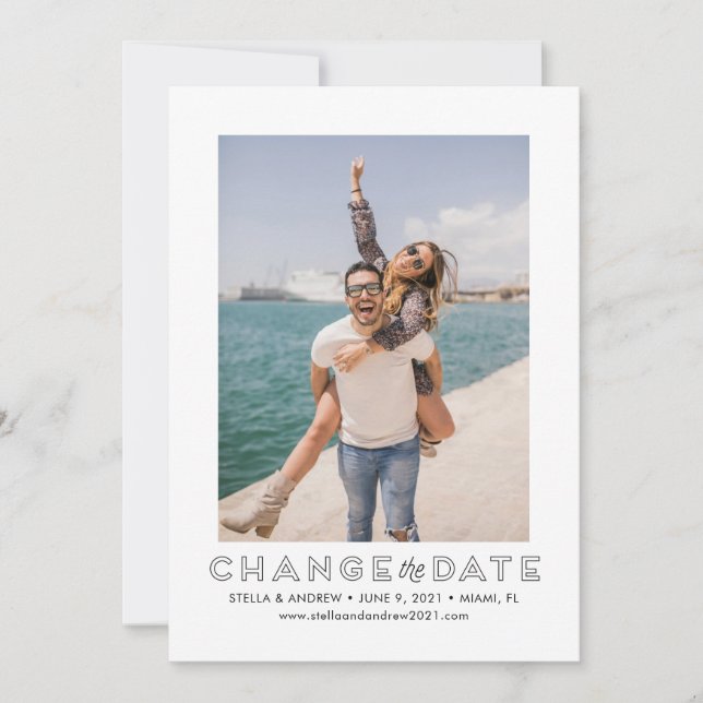 Cartão de Foto de Alteração de Data (Frente)