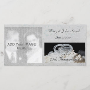 Cartão de Foto de Aniversário de Casamento de 25 A