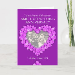 Cartão de foto de aniversário de casamento de amet