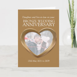 cartão de foto de aniversário de casamento de bron