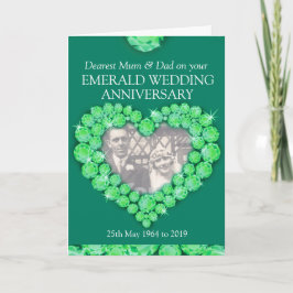 Cartão de foto de aniversário de casamento de esme