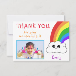 Cartão de Foto de Aniversário Kawaii para Crianças