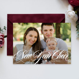 Cartão de Foto de Ano Novo Feliz com Redemoinho Al