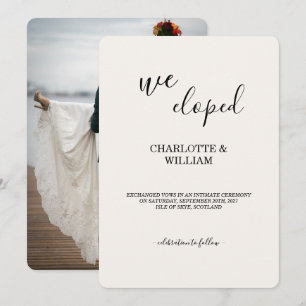 Cartão de Foto de Anúncio de Casamento Luxuoso Mod