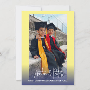 Cartão de Foto de Anúncio de Formatura do Jardim d